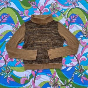 Y2k brown fall turtleneck sweater